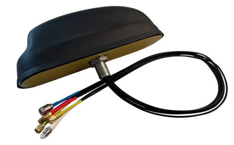 6 in 1 Sharkfin Antenna Kit (Black, SMA RF, Cell, WIFI, GPS)