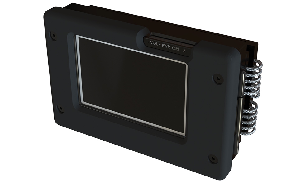 PANASONIC TOUGHPAD FZ-M1 TABLET ENCLOSURE, SHOWN WITH OPTIONAL ACCESSORIES (stylus and holder, protective rubber cover, wire rope isolator)