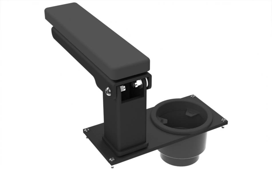 Single 4.5" Breakaway Armrest & Cupholder