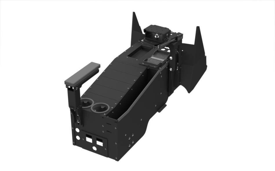 2021+ Ford F150 Column Shift Wide Console with Mousetrap and In Mount Bracket
