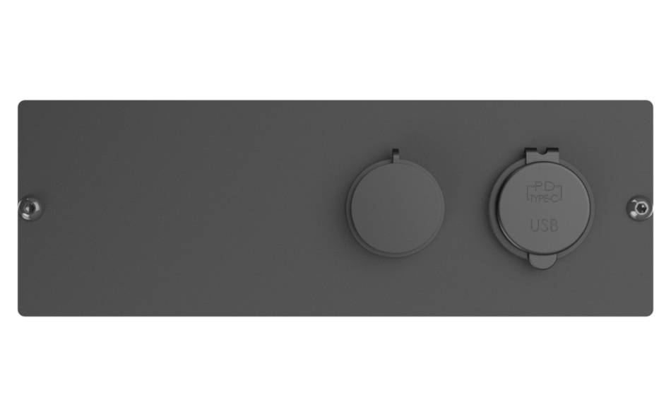 3" Faceplate With 1x Dual USB Type-A and 1x Dual USB Type-C
