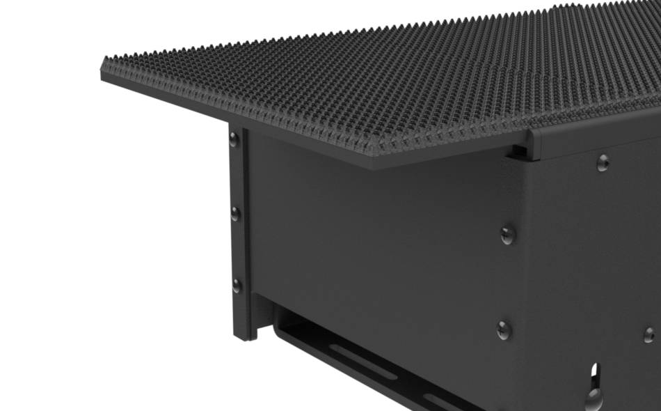 6.9" Blank Faceplate for K9 Wide Console with K9 Rubber