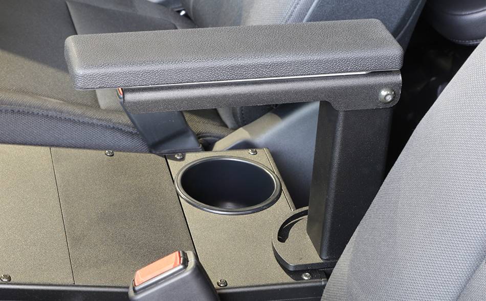 2020+ Ford Police Interceptor® Utility Single Cup Holder & Breakaway Armrest