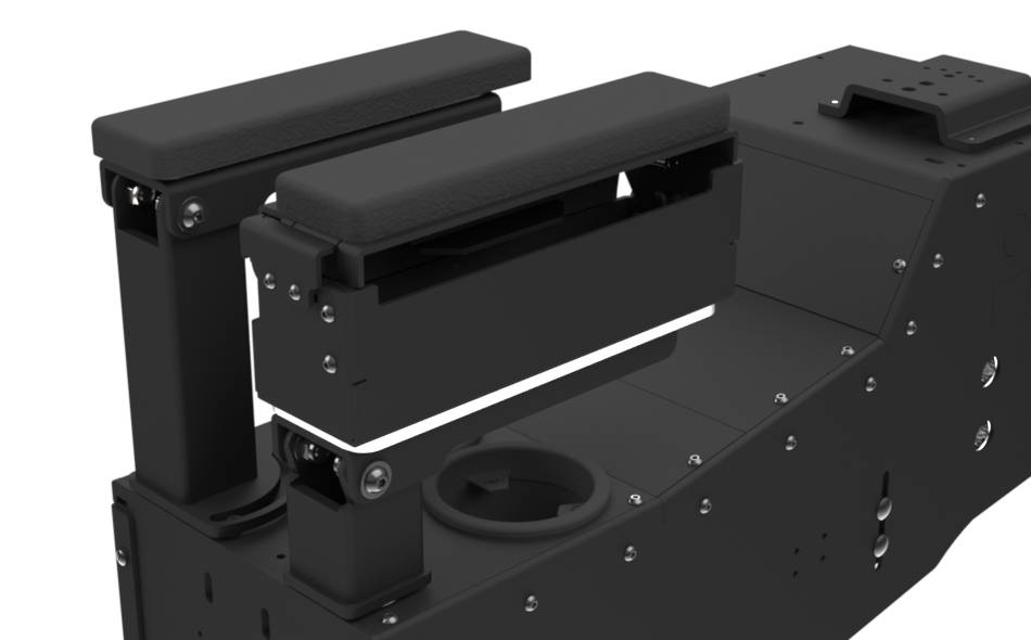 Dual Cup holder & Armrest (One Printer & One Standard)