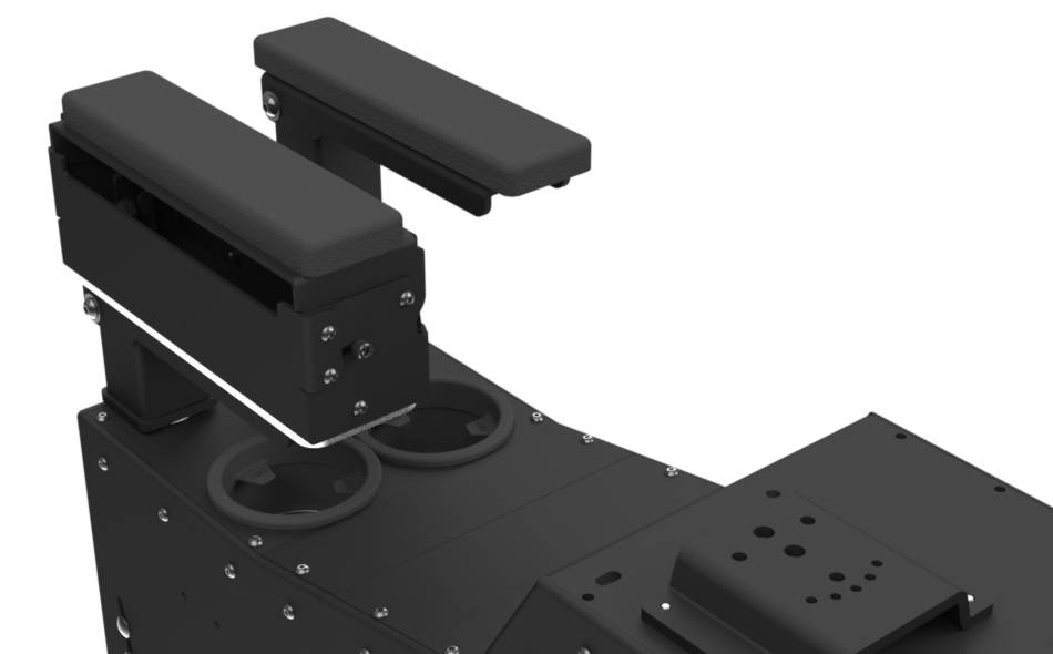 Dual Cup holder & Armrest (One Printer & One Standard)